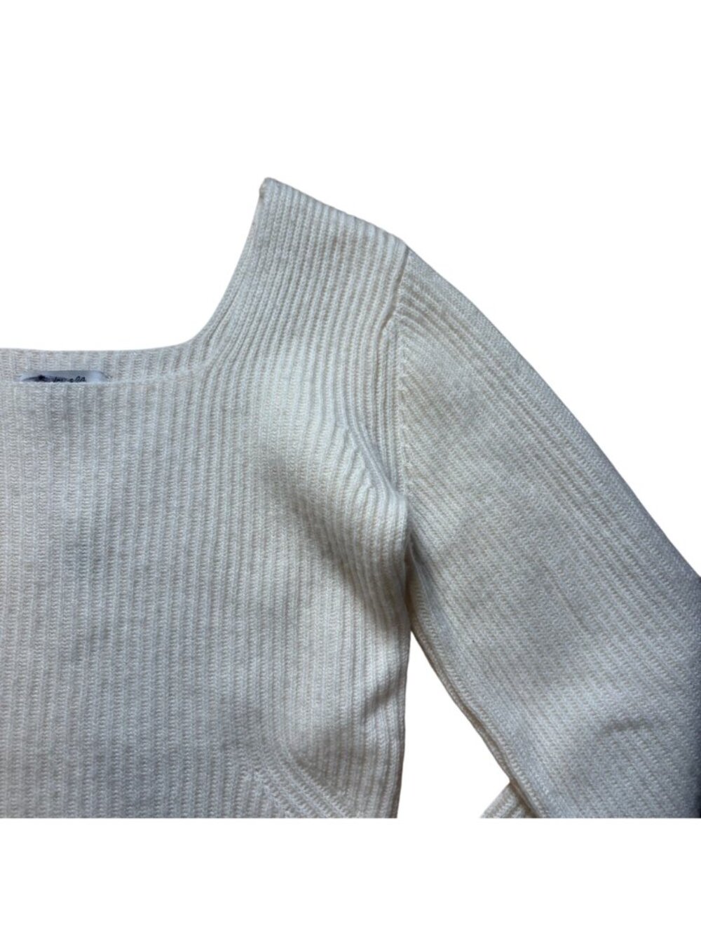 Madewell SoftWool Square-Neck Pullover Sweater Women's Size XXS New With Tags! - Picture 3 of 5